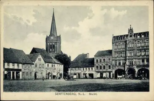 Ak Senftenberg in der Niederlausitz, Markt