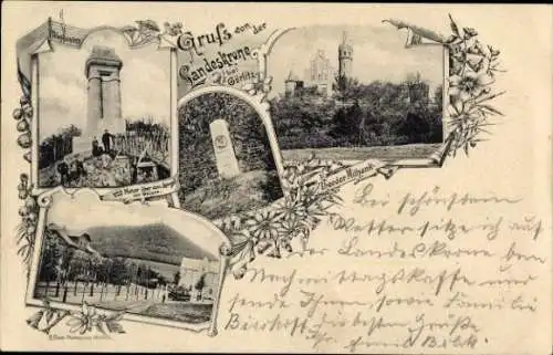 Litho Görlitz in der Lausitz, Landeskrone, Theodor Mithank