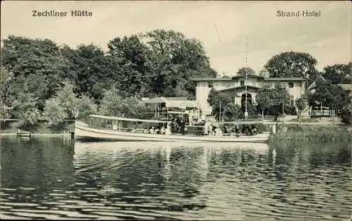 Ak Zechliner Hütte Zechlinerhütte Stadt Rheinsberg in der Mark, Strand-Hotel