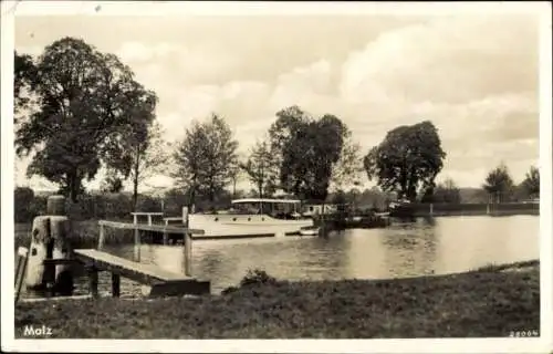 Ak Malz Oranienburg in Brandenburg, See, Boot