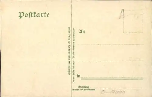 Litho Leipzig in Sachsen, Augustusplatz, Wappen