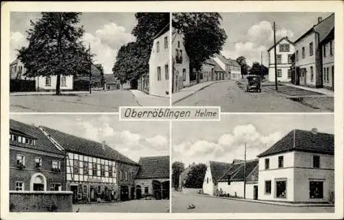 Ak Oberröblingen Sangerhausen Südharz, Gasthaus Löwen, Blick auf die Ortschaft