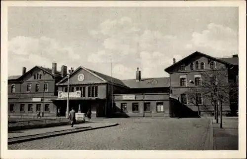 Ak Bitterfeld in Sachsen Anhalt, Bahnhof