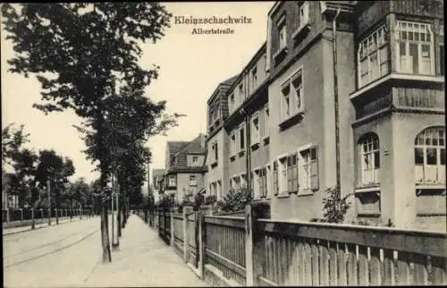 Ak Dresden Ost Kleinzschachwitz, Albertstraße, Gebäude