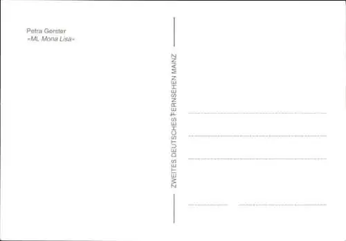 Ak Moderatorin Petra Gerster, Portrait, ML Mona LIsa, Autogramm