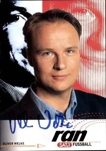 Ak Moderator Oliver Welke, Portrait, ran Fussball, Autogramm