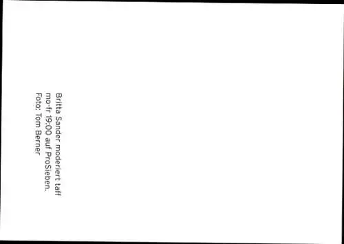 Ak Moderatorin Britta Sander, Portrait,  Autogramm