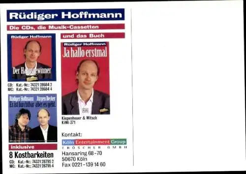 Ak Schauspieler Rüdiger Hoffmann, Portrait, Autogramm