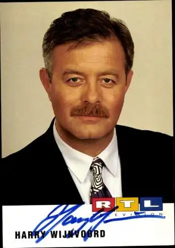 Ak Moderator Harry Wijnvoord, Portrait, Autogramm