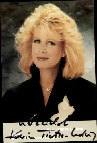 Ak Fernsemoderatorin Karin Tietze-Ludwig, Portrait, Autogramm