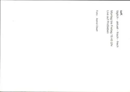 Ak Moderatorin Eva Mähl, Portrait, Taff, Autogramm