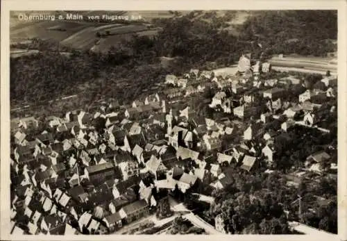 Ak Obernburg am Main Unterfranken, Fliegeraufnahme