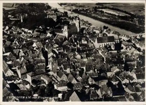 Ak Kitzingen in Mainfranken Bayern,  vom Flugzeug aus