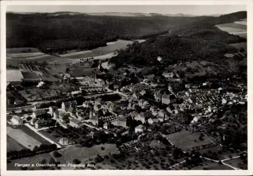 Ak Tiengen am Oberrhein, Fliegeraufnahme