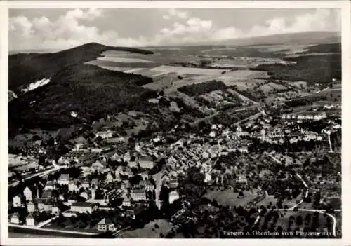 Ak Tiengen am Oberrhein, Fliegeraufnahme