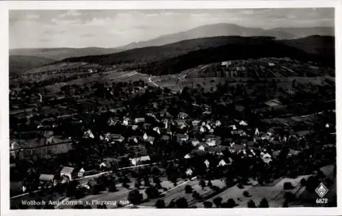 Ak Wollbach Kandern im Schwarzwald Baden, Fliegeraufnahme