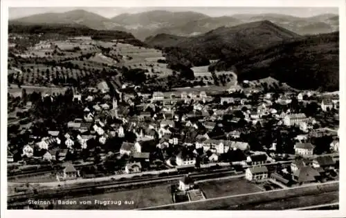 Ak Steinen in Baden Schwarzwald, Fliegeraufnahme