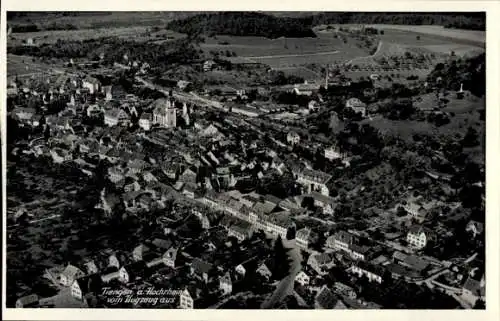 Ak Waldshut Tiengen am Hochrhein, vom Flugzeug aus