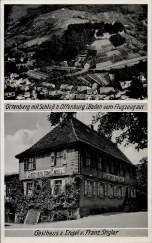 Ak Ortenberg in Baden, Fliegeraufnahme, Schloss, Gasthaus