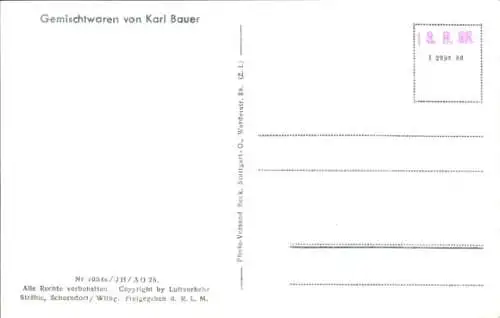 Ak Frickenhofen Gschwend im Ostalbkreis Württemberg, Fliegeraufnahme