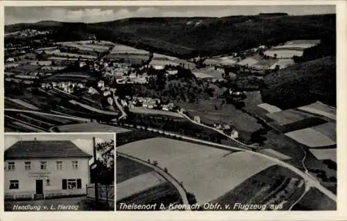 Ak Theisenort Küps Oberfranken, Fliegeraufnahme, Handlung