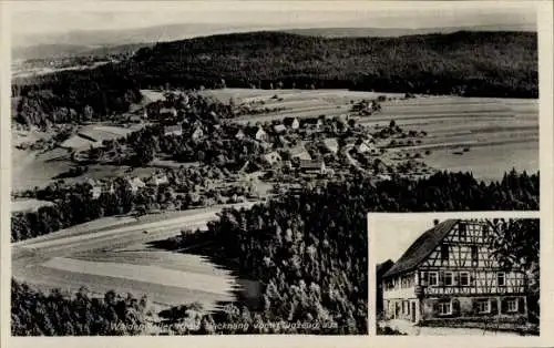 Ak Waldenweiler Althütte Baden Württemberg, Fliegeraufnahme, Gasthaus zum Lamm