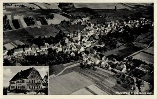 Ak Hengstfeld Wallhausen in Württemberg, Fliegeraufnahme. Gasth. z. Adler