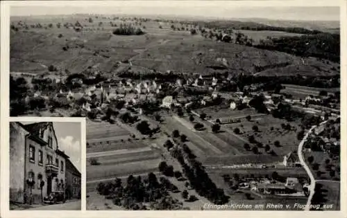 Ak Efringen Kirchen am Oberrhein, Fliegeraufnahme, Gasth. z. Markgräflerhof