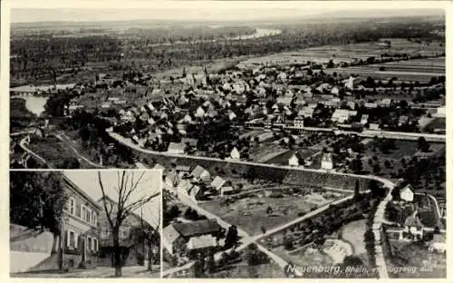 Ak Neuenburg am Rhein Baden, Fliegeraufnahme, Gasth. zum Adler