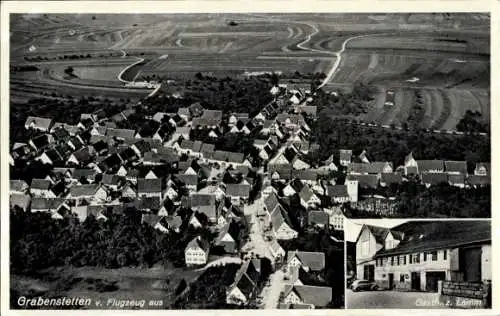 Ak Grabenstetten in Baden Württemberg, Fliegeraufnahme, Gasthaus zum Lamm