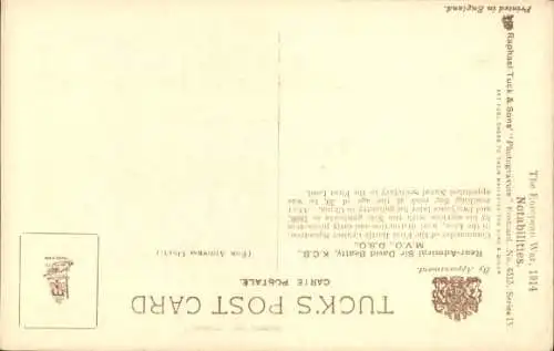 Ak Admiral Sir David Beatty, Portrait