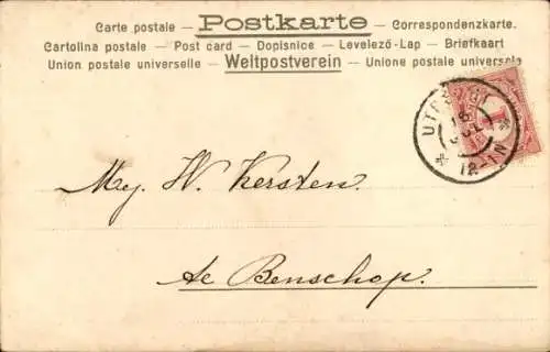 Litho Frauenbildnis, Allegorie