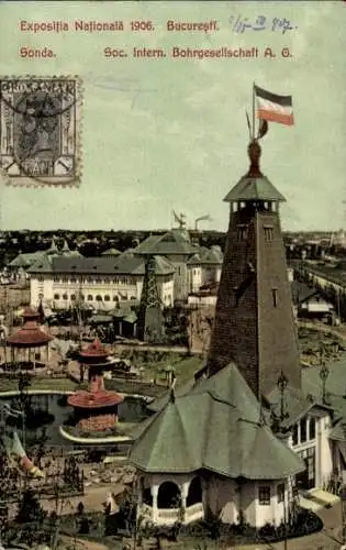 Ak București Bukarest Rumänien, Ausstellung 1906, Bohrgesellschaft AG