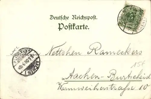 Künstler Ak Torpedoboots Division auf dem Rhein, Divisionsboot D 4, Kapitänleutnant Funke