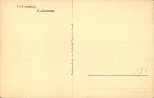 Künstler Ak Darmstadt in Hessen, Hinkelsturm