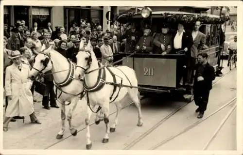 Foto Köln, Pferdebahn 911, letzte Fahrt der Straßenbahn 1932 ?