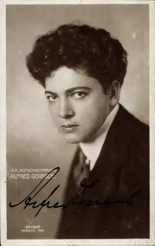 Ak Schauspieler Alfred Gerasch, Portrait, Autogramm