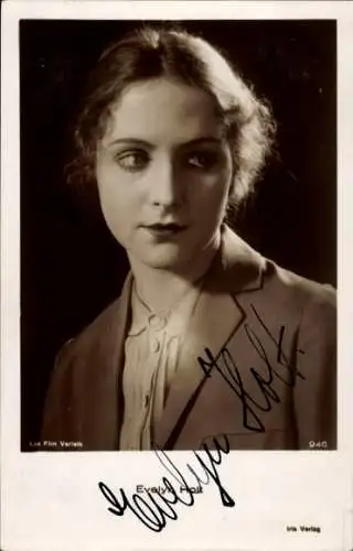 Ak Schauspielerin Evelyn Holt, Portrait, Autogramm