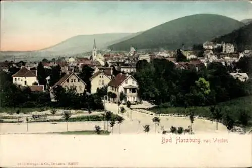 Ak Bad Harzburg am Harz, Bad Harzburg von Westen