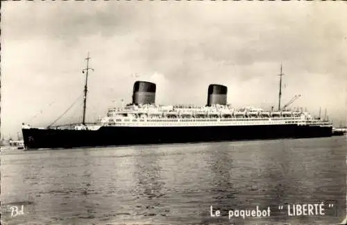 Ak Le Havre, Paquebot Liberte, Dampfschiff, CGT, French Line