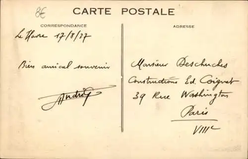 Ak Le Havre Seine Maritime, Entree du grand Paquebot Normandie dans le Port