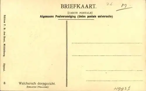 Ak Zeeland, Frauen in niederländischer Trachten, Blick auf den Ort, Wohnhäuser