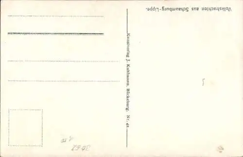 Ak Volkstrachten aus den Hessischen und Schaumburg Lippischen Landen