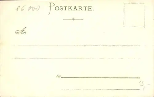 Litho Bayerische Volkstrachten, Schwaben und Neuburg, Wappen