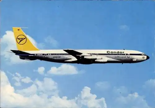 Ak Deutsches Passagierflugzeug Condor, Boeing 707 430 Intercontinental Jet, D-ABOC