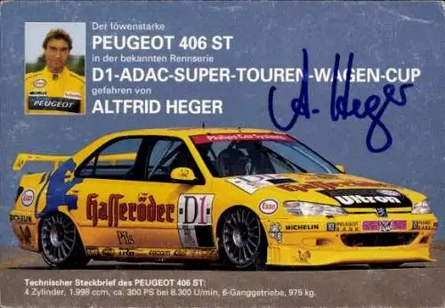 Ak Motorrennsport, Peugeot 406 ST gefahren von Altfrid Heger