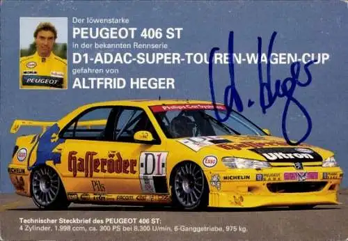 Ak Motorrennsport, Peugeot 406 ST gefahren von Altfrid Heger