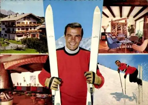 Ak Kitzbühel in Tirol, Haus Toni Sailer, Schauspieler, Skirennfahrer, Innenansicht, Bar