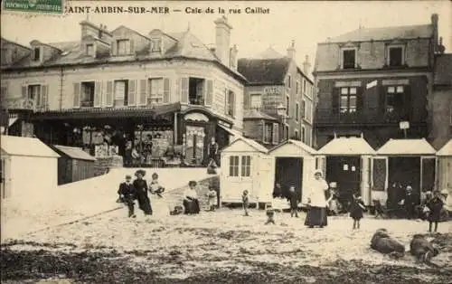 Ak Saint Aubin sur Mer Calvados, Cale de la rue Caillot