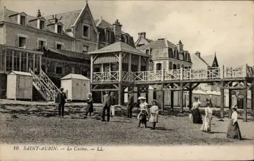 Ak Saint Aubin sur Mer Calvados, Le Casino